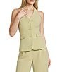 Gianni Bini Clark Crepe Halter Neck Coordinating Vest - Image 1