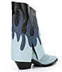 Color:Dungaree Blue - Image 2 - Conley Flame Demin Western Foldover Boots
