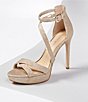 Color:Sand Gold - Image 6 - Corielle Glitter Ankle Strap Strappy Platform Sandals