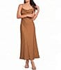 Gianni Bini Cosette Asymmetrical Drape Neck Sleeveless Linen Dress - Image 1