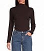 Gianni Bini Daily Long Sleeve Mock Neck Crop Top - Image 1