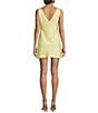 Gianni Bini Daisy Satin V-Neck Sleeveless Mini Dress, Color:Light Yellow - Image 2