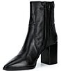 Gianni Bini Darnold Tumbled Leather Block Heel Booties - Image 4