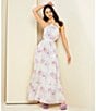 Color:Cosmos - Image 5 - Delaney Embroidered Eyelet Halter Neck Tie Dye Sleeveless Cut-Out Back Detail A-Line Maxi Dress