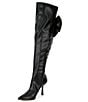 Color:Black - Image 4 - Delilah Bow Back Stretch Over-the-Knee Boots