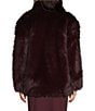 Gianni Bini Delta Notch Collared Long Sleeve Fur Jacket - Image 2