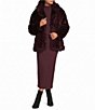 Gianni Bini Delta Notch Collared Long Sleeve Fur Jacket - Image 3