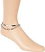 Gianni Bini Demeter Sterling Silver Double Chain Boot Anklet - Image 1