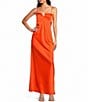 Gianni Bini Diana Satin Slip Sweethear Neck Dress, Color:Mandarin - Image 2