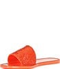 Color:Cara Orange - Image 4 - Dorritt Rhinestone Band Jelly Slides