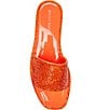 Color:Cara Orange - Image 5 - Dorritt Rhinestone Band Jelly Slides
