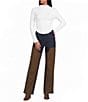 Gianni Bini Edie Suede Patch Straight Leg Indigo Denim Jeans - Image 3