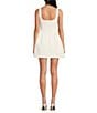 Gianni Bini Eliza Tweed Button Detail A-Line Dress, Color:White - Image 2