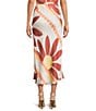 Gianni Bini Ella Pull On Printed Satin Coordinating Midi Skirt, Color:Sunburst - Image 2