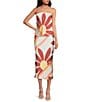 Gianni Bini Ella Pull On Printed Satin Coordinating Midi Skirt, Color:Sunburst - Image 3