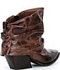 Gianni Bini Eller Distressed Leather Cuffed Block Heel Booties - Image 2