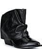 Gianni Bini Eller Leather Cuffed Block Heel Booties - Image 1