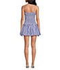 Gianni Bini Ellie Stripe Smocked Drop Waist Bubble Hem Dress, Color:White/Chambray - Image 2
