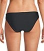 Gianni Bini Embroidered Over the Shoulder Strap Bralette Swim Top & Solid Retro Hipster Swim Bottom - Image 3
