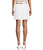 Color:White - Image 2 - Emilia Crisscross High Rise Skirt