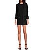 Gianni Bini Emma Crepe Structured Sleeveless A-Line Mini Dress, Color:Black - Image 4