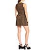 Gianni Bini Emma Leopard Print Crepe Structured Sleeveless A-Line Mini Dress, Color:Wash Leopard - Image 2
