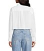 Gianni Bini Evelyn Long Sleeve Button Front Cotton Blend Blouse, Color:White - Image 2