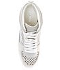 Color:Fog White - Image 5 - Evie Perforated Rhinestone High Top Sneakers