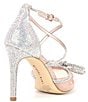 Color:Rose Gold - Image 2 - Ezlynn Clear Rhinestone Embellished Bow Pointed Toe Pumps