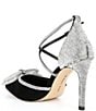 Color:Black - Image 3 - Ezlynn Rhinestone Embellished Bow Suede Pointed Toe Pumps