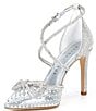 Color:Clear - Image 4 - EzlynnTwo Clear Rhinestone Embellished Bow Pointed Toe Pumps