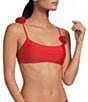 Gianni Bini Fabric Rosette Bralette Swim Top - Image 1