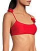 Gianni Bini Fabric Rosette Bralette Swim Top - Image 3