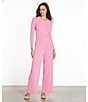 Gianni Bini Farrah Coordinating Wide Leg Lounge Pants, Color:Pop Pink - Image 4