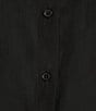 Color:Black - Image 4 - Feya Lyocell Blend Collar Button Front Pocket Shirt
