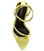 Color:Vintage Lime - Image 5 - Fitz Satin Strappy Dress Sandals