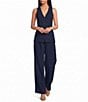 Gianni Bini Florian V-Neck Sleeveless Button Front Vest Top - Image 3