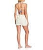 Gianni Bini Flower Cut-Out Mini Dress Swim Cover-Up, Color:Natural - Image 2