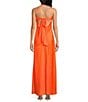Gianni Bini Francesca Satin Strapless Slip Dress, Color:Mandarin - Image 2