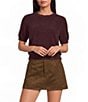 Gianni Bini Round Neck Short Sleeve Fuzzy Sweater Top - Image 4