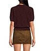 Gianni Bini Round Neck Short Sleeve Fuzzy Sweater Top - Image 5