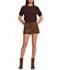 Gianni Bini Round Neck Short Sleeve Fuzzy Sweater Top - Image 6