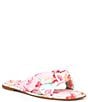 Color:Pink/Multi - Image 1 - Gabbie Floral Print Knotted Flat Sandals