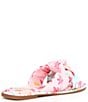 Color:Pink/Multi - Image 2 - Gabbie Floral Print Knotted Flat Sandals