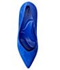 Color:Electric Blue - Image 5 - Garnett Suede Pointed Toe Wedge Pumps