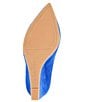 Color:Electric Blue - Image 6 - Garnett Suede Pointed Toe Wedge Pumps