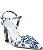 Gianni Bini Geno Printed Ankle Wrap Pointed Toe Pumps - Image 1