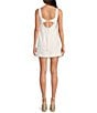 Gianni Bini Georgie Square Neck Sleeveless Button Front Linen Shift Dress, Color:Ecru - Image 2