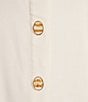 Gianni Bini Georgie Square Neck Sleeveless Button Front Linen Shift Dress, Color:Ecru - Image 3