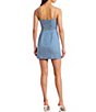 Color:Cobalt/White - Image 2 - Gina Gingham Tie Front V-Neck Sleeveless Mini Dress
